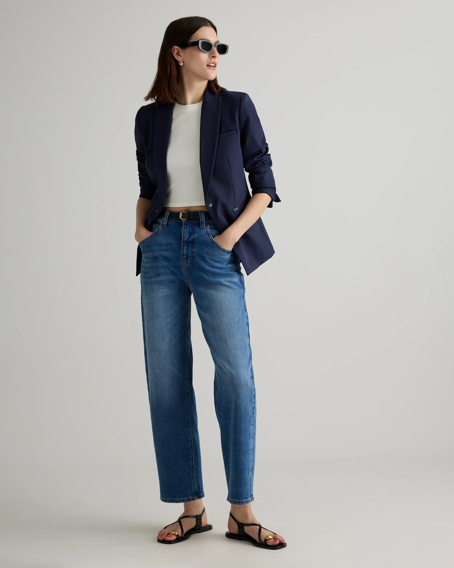 Scuba Single-Breasted Convertible Blazer - XS / True Black