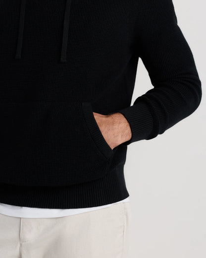 Organic Cotton Cashmere Waffle Hoodie - S / Bayberry Olive