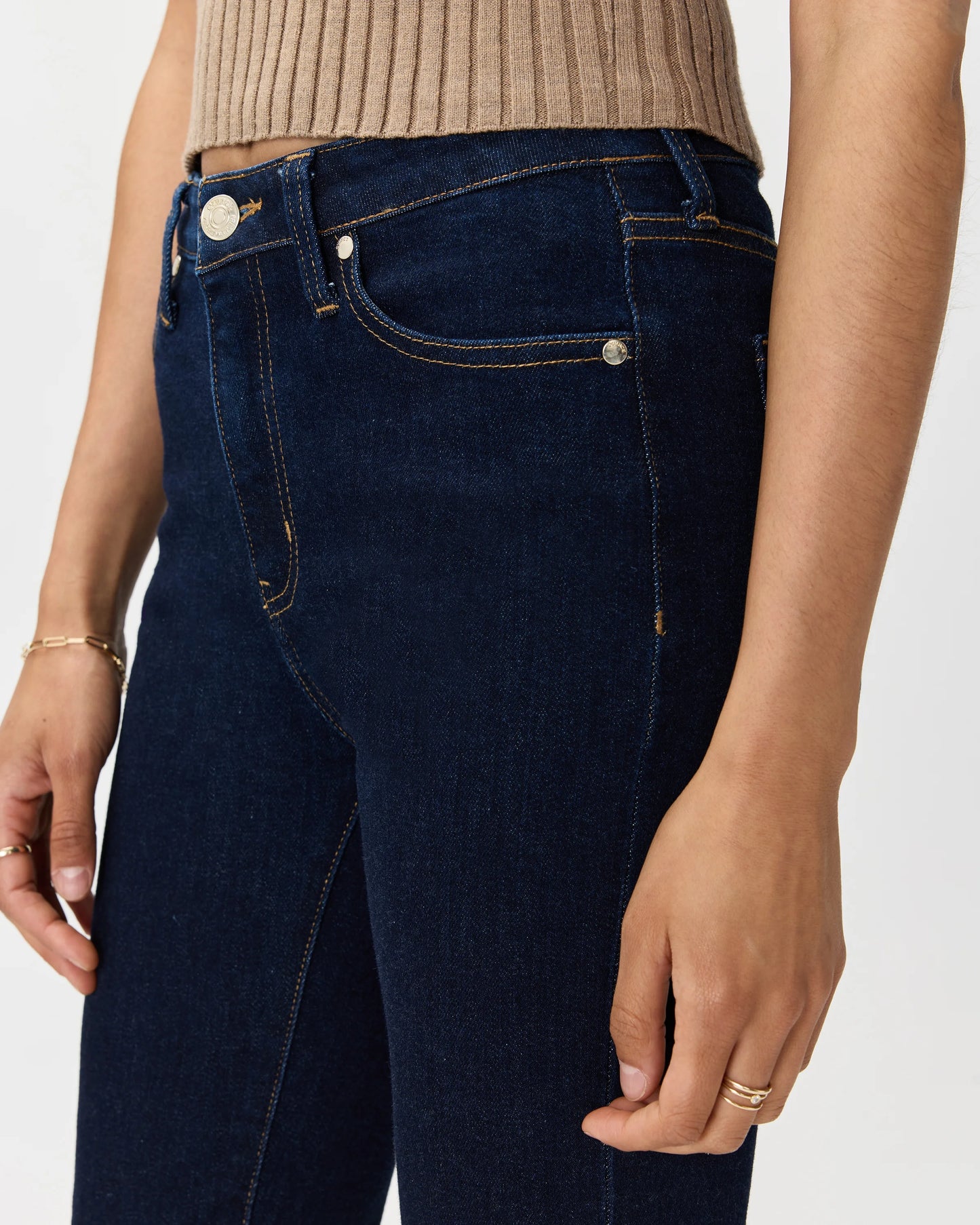 Bella Stretch Kick Flare Jeans - 24 / Deep Rinse
