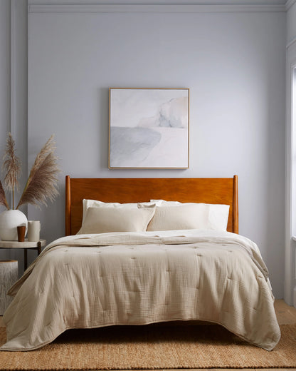 Organic Cotton Gauze Dream Quilt - Twin / Dried Sage