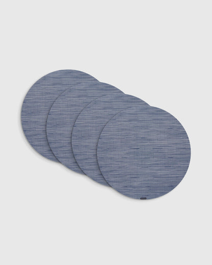 Bamboo Easy-Care Round Placemat, Set of 4 by Chilewich - One Size / Coconut