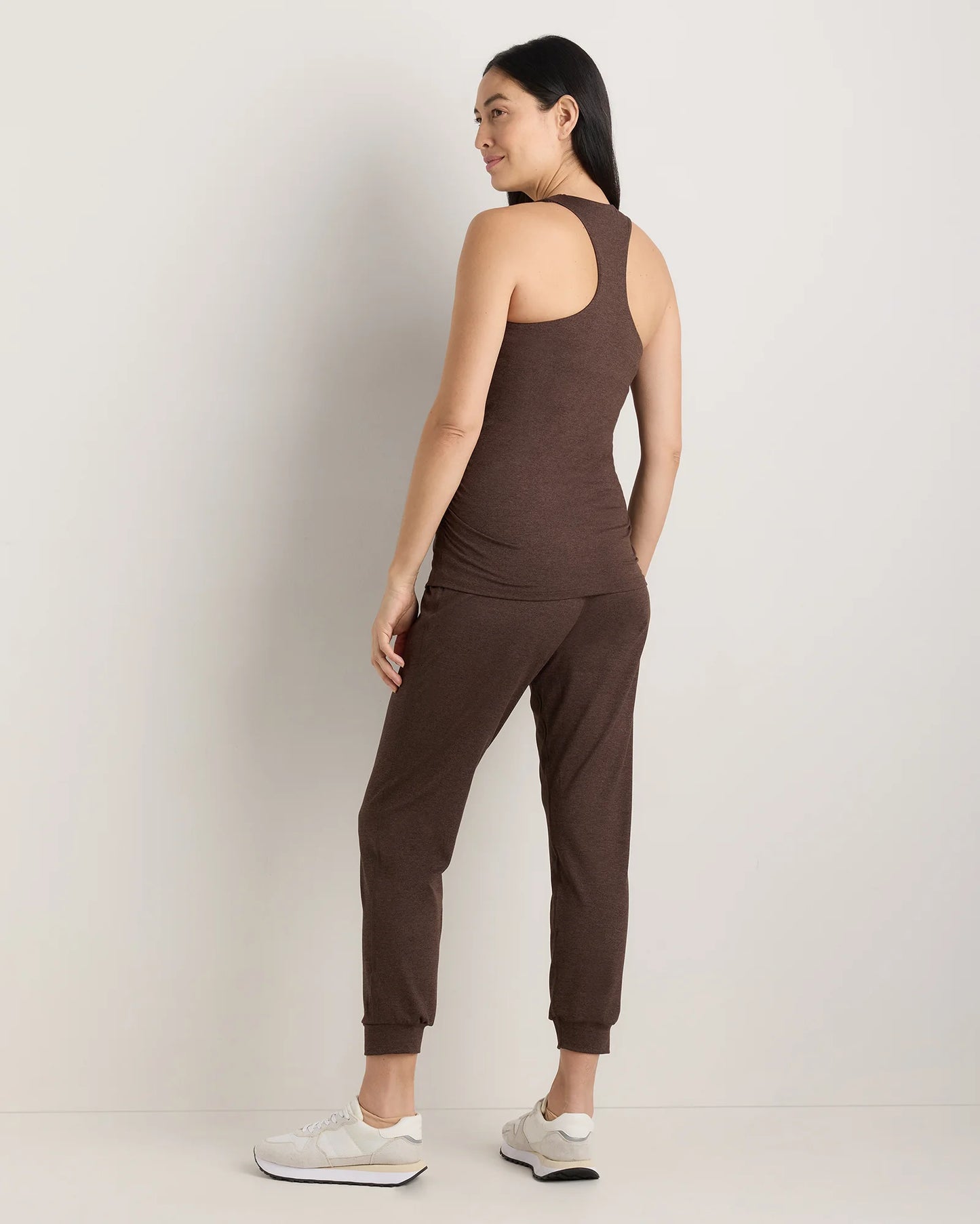 Ultra-Soft Maternity Built-In Bra Tank - XS / Heather Black
