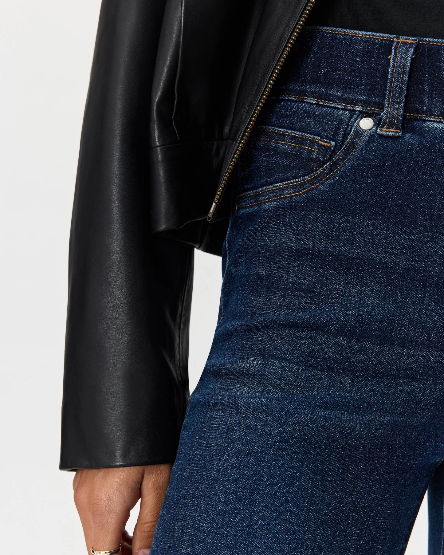 Nina Stretch Pull-On Kick Flare Jeans - XS / Raven Black
