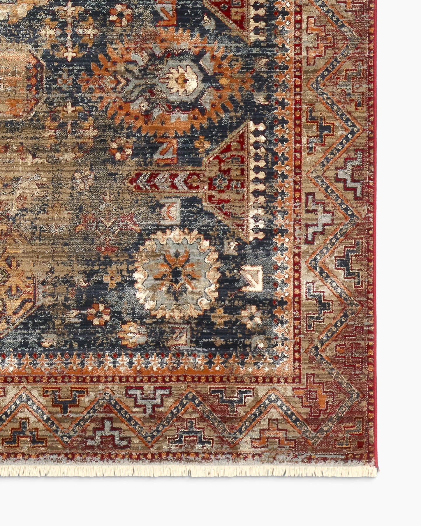 Thea Performance Rug - 5'3" x 7'10" / Rust/Navy