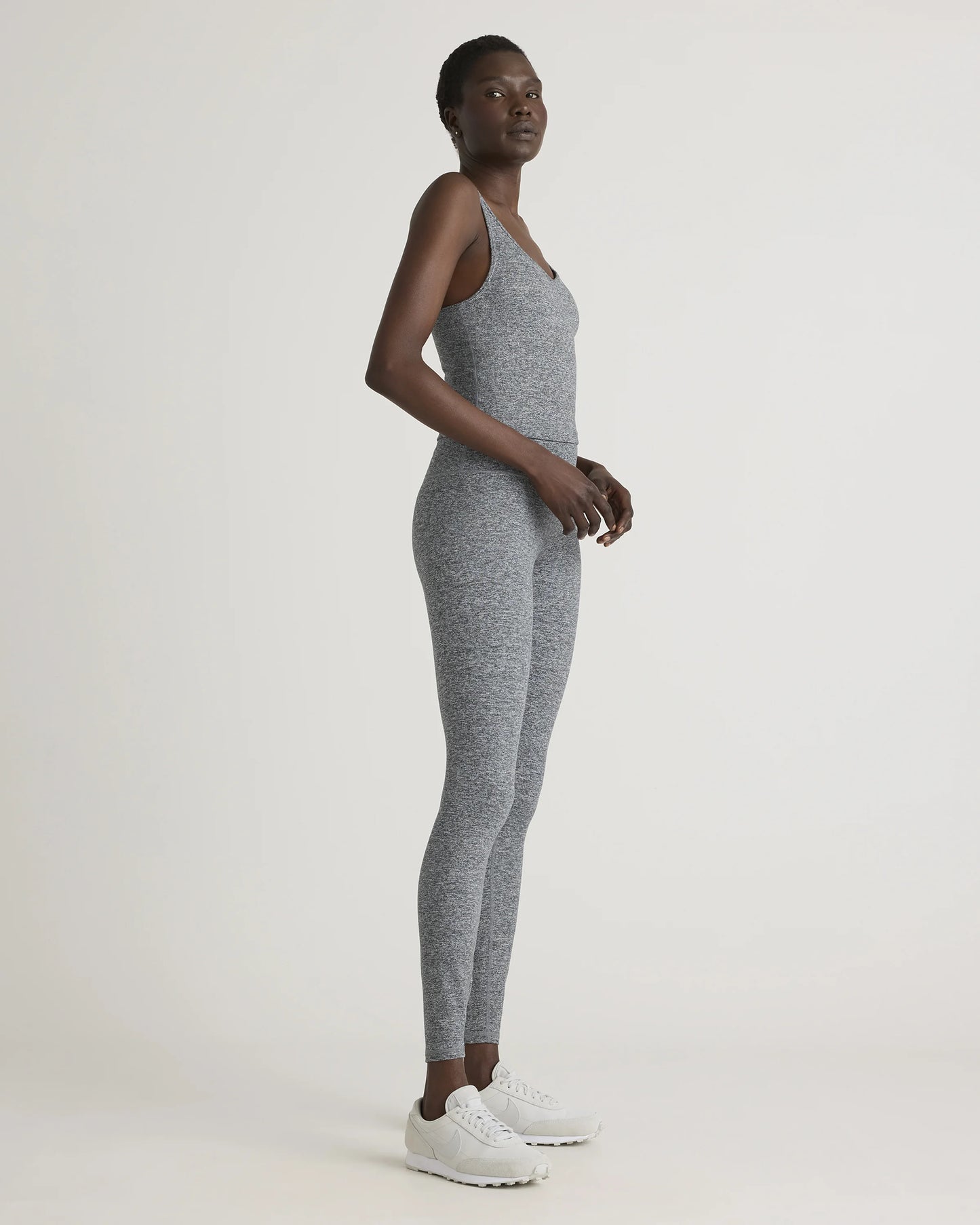 Ultra-Soft Strappy Cropped Tank - XS / Heather Grey