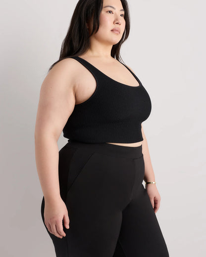 Ultra-Stretch Ponte Wide Leg Pants - 1X / Black