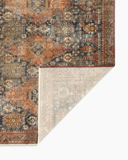 Thea Performance Rug - 5'3" x 7'10" / Rust/Navy