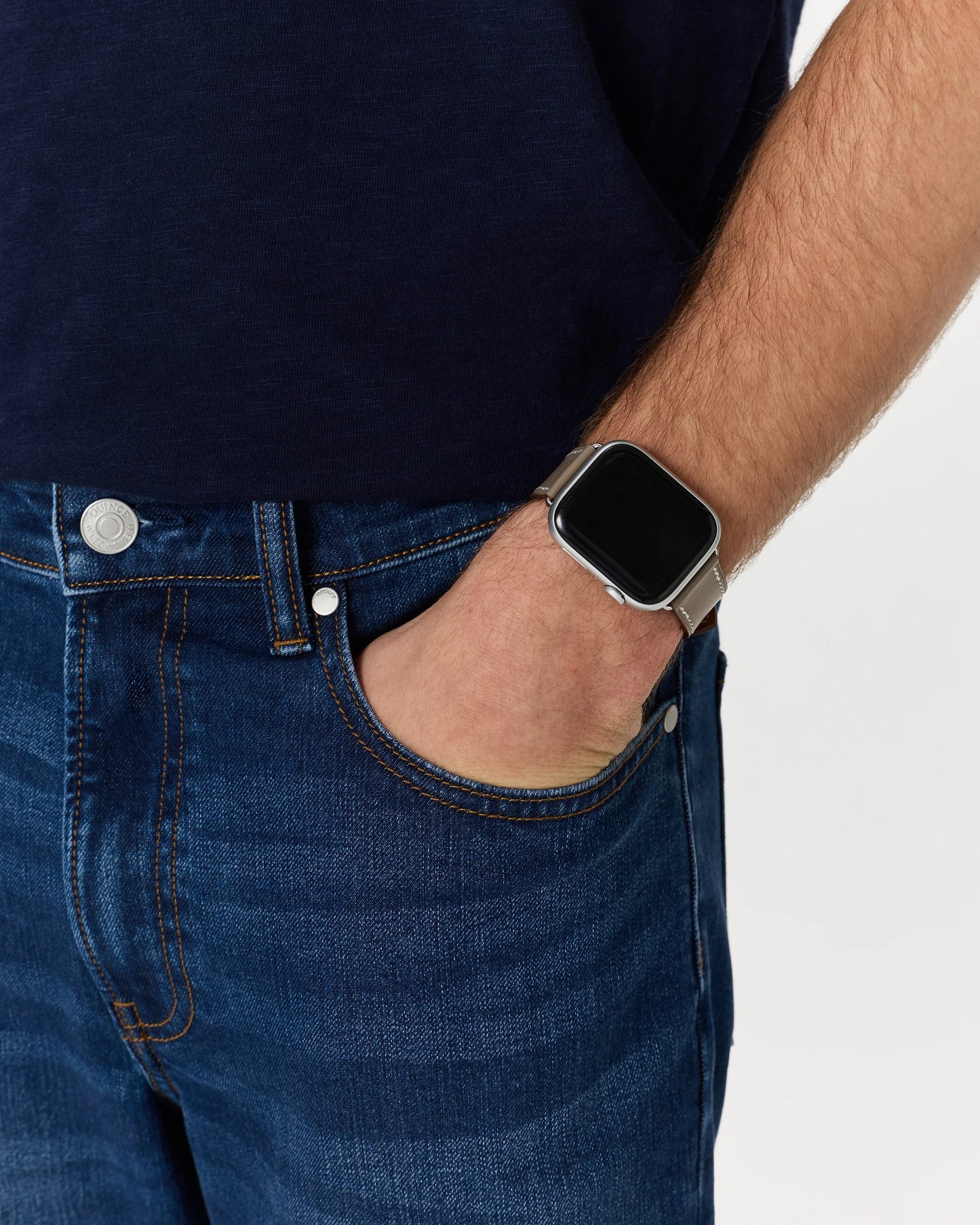 Leather Smartwatch Band - 38mm - 42mm / Cognac