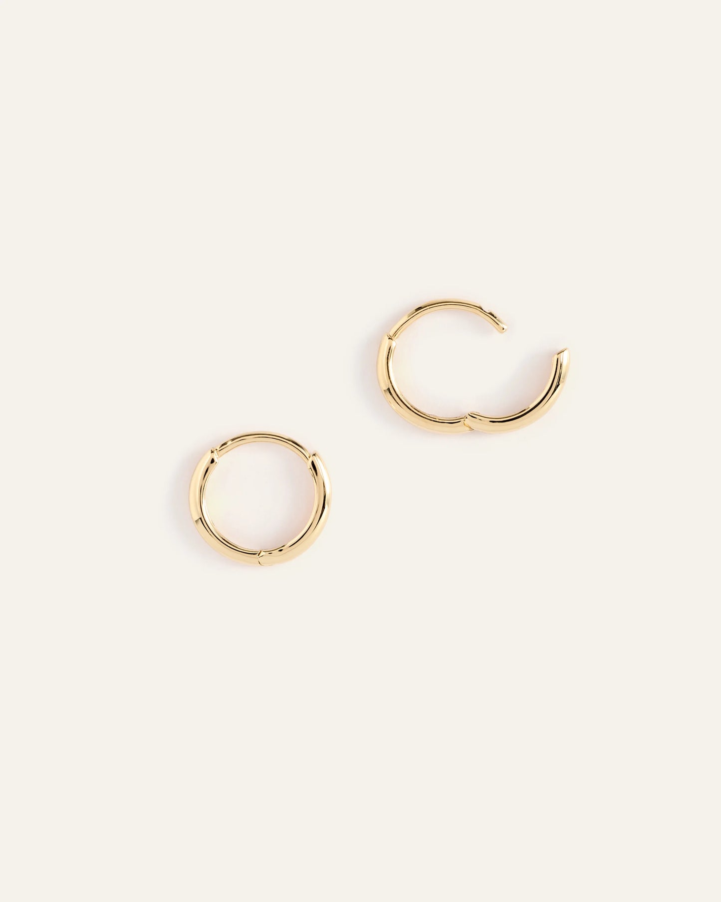 14K Gold Bold Hoops - One Size / Yellow Gold