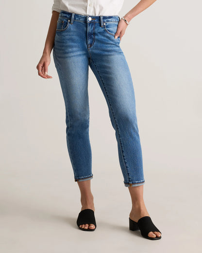 Luna Stretch Slim Boyfriend Jeans - 24 / Stormy Blue
