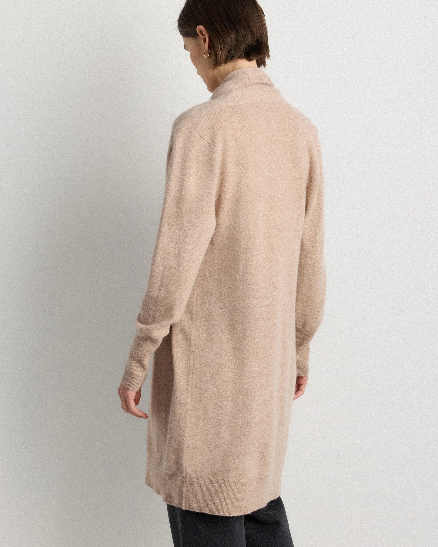Mongolian Cashmere Duster Cardigan Sweater - XS / Oatmeal