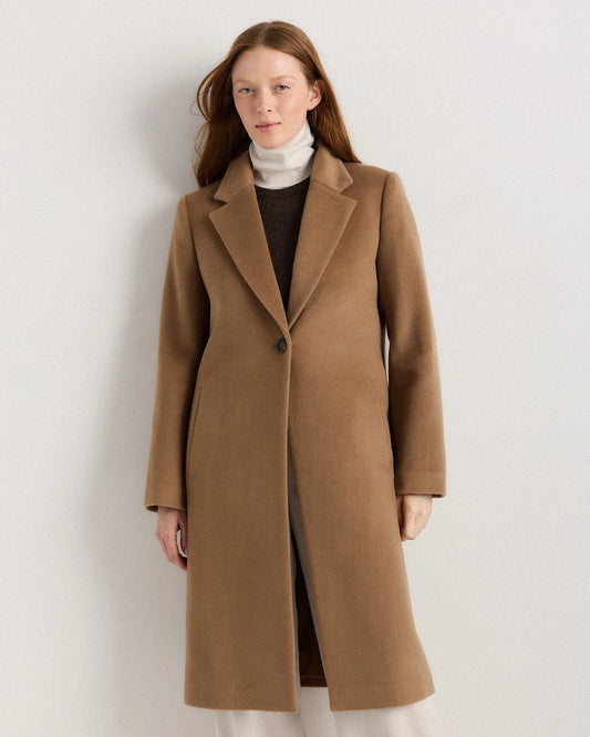 Wool Cashmere Blazer Coat - XS / Mocha Brown