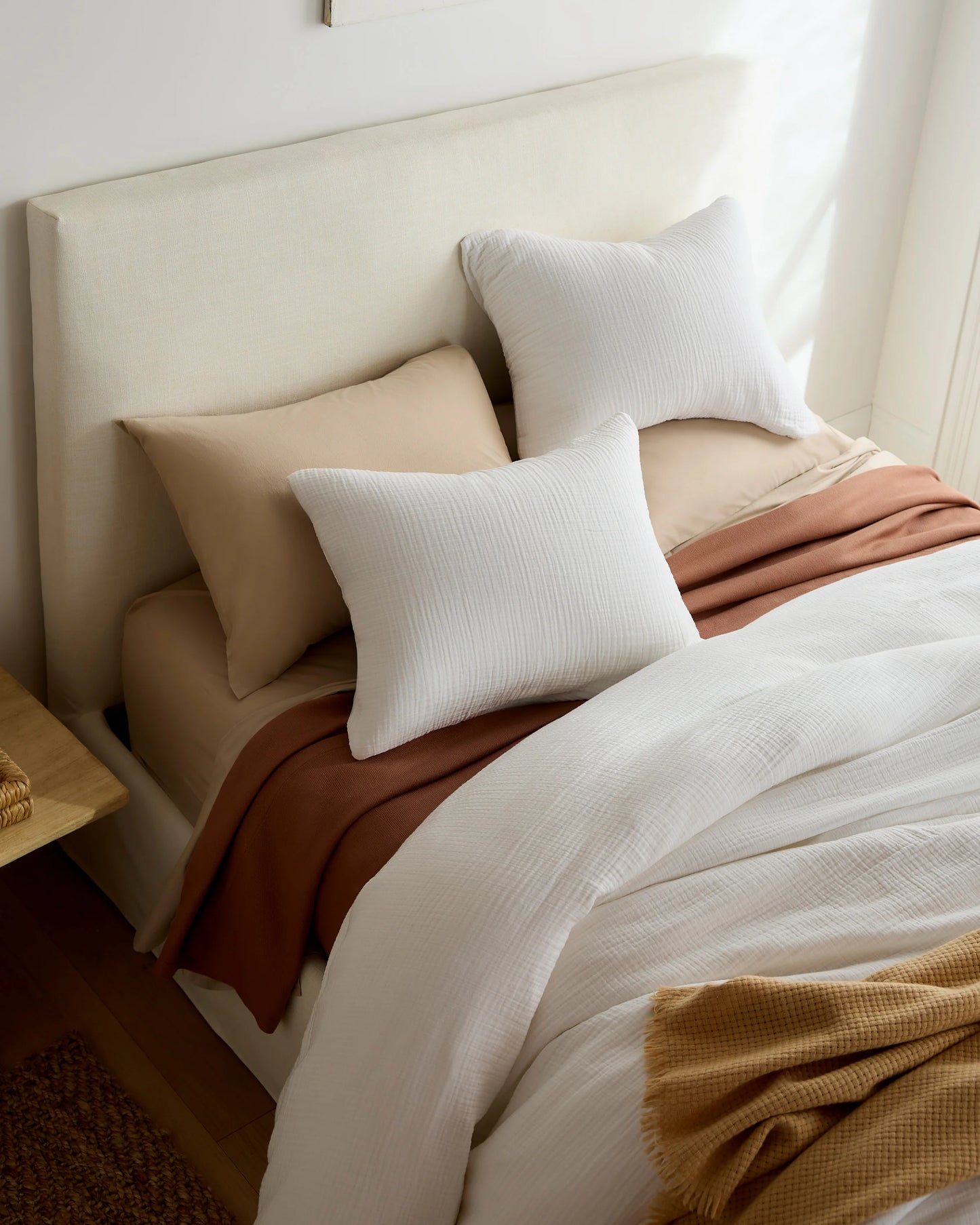 Organic Cotton Gauze Duvet Cover Set - Twin / Dried Sage