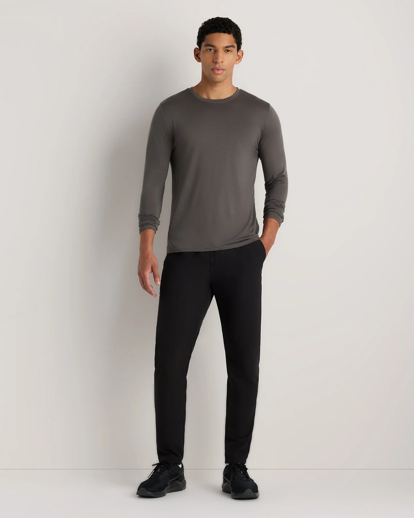 100% Merino Wool All-Season Long Sleeve Base Layer Tee - XS / Off-White