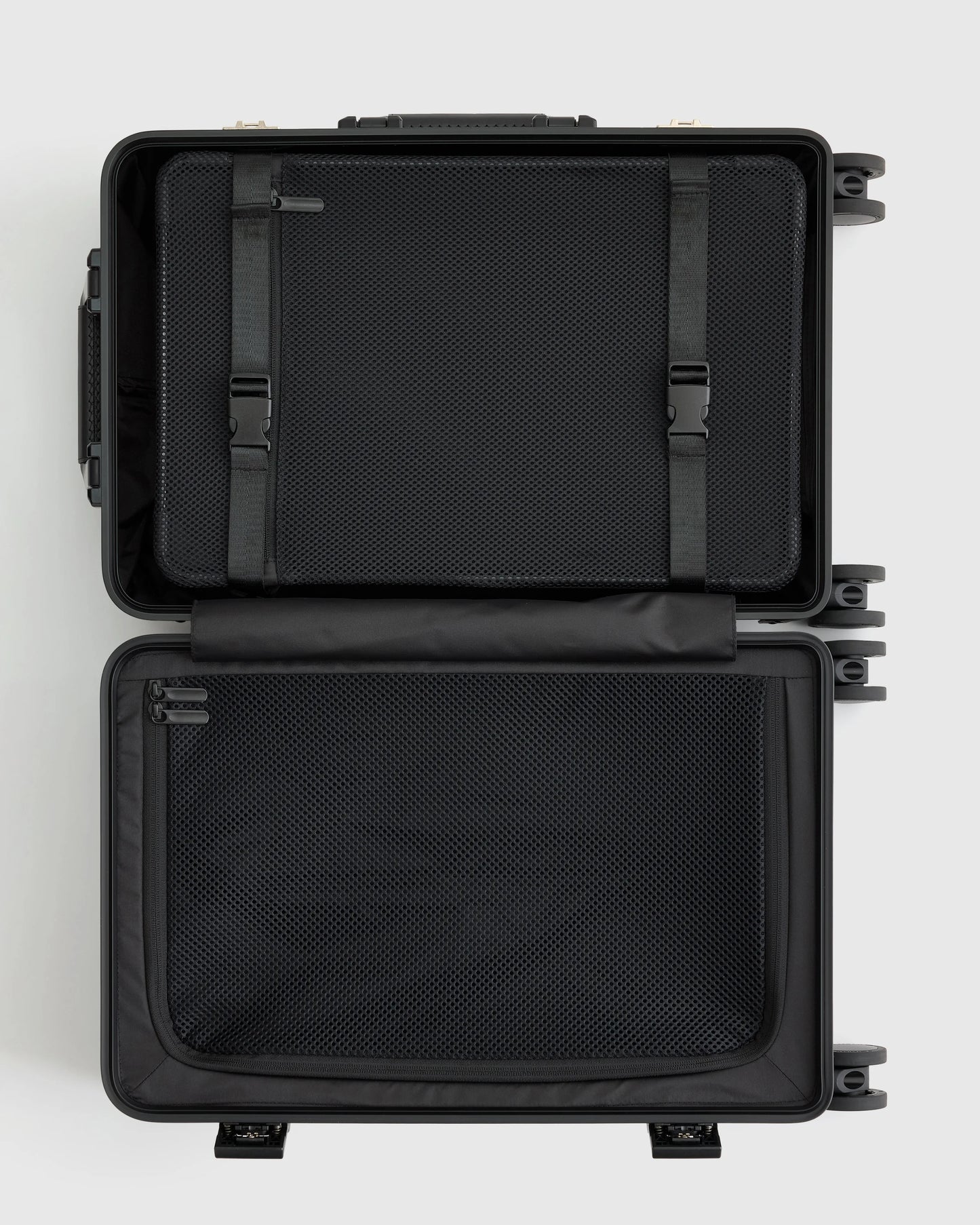 Aluminum Carry-On Suitcase - One Size / Black