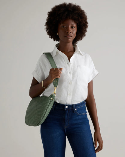 Sloane Handwoven Shoulder Bag - One Size / Cognac