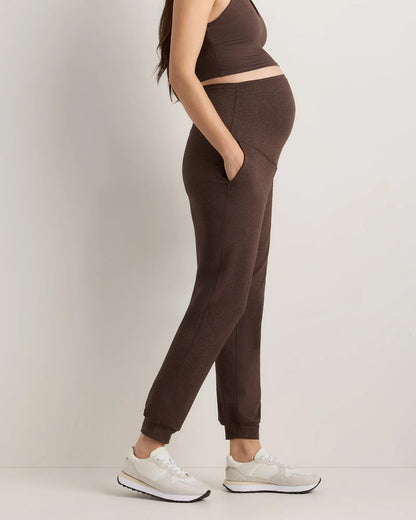 Ultra-Soft Maternity Joggers - XS / Heather Black