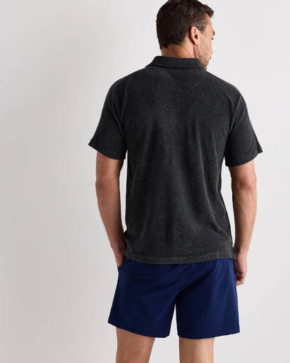 100% Organic Cotton Terry Towel Polo - S / Charcoal