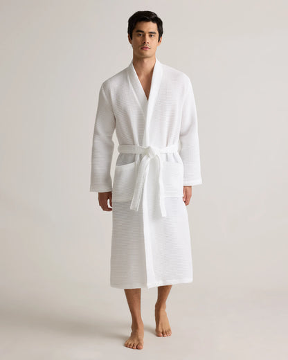 Organic Turkish Waffle Robe - XS / White