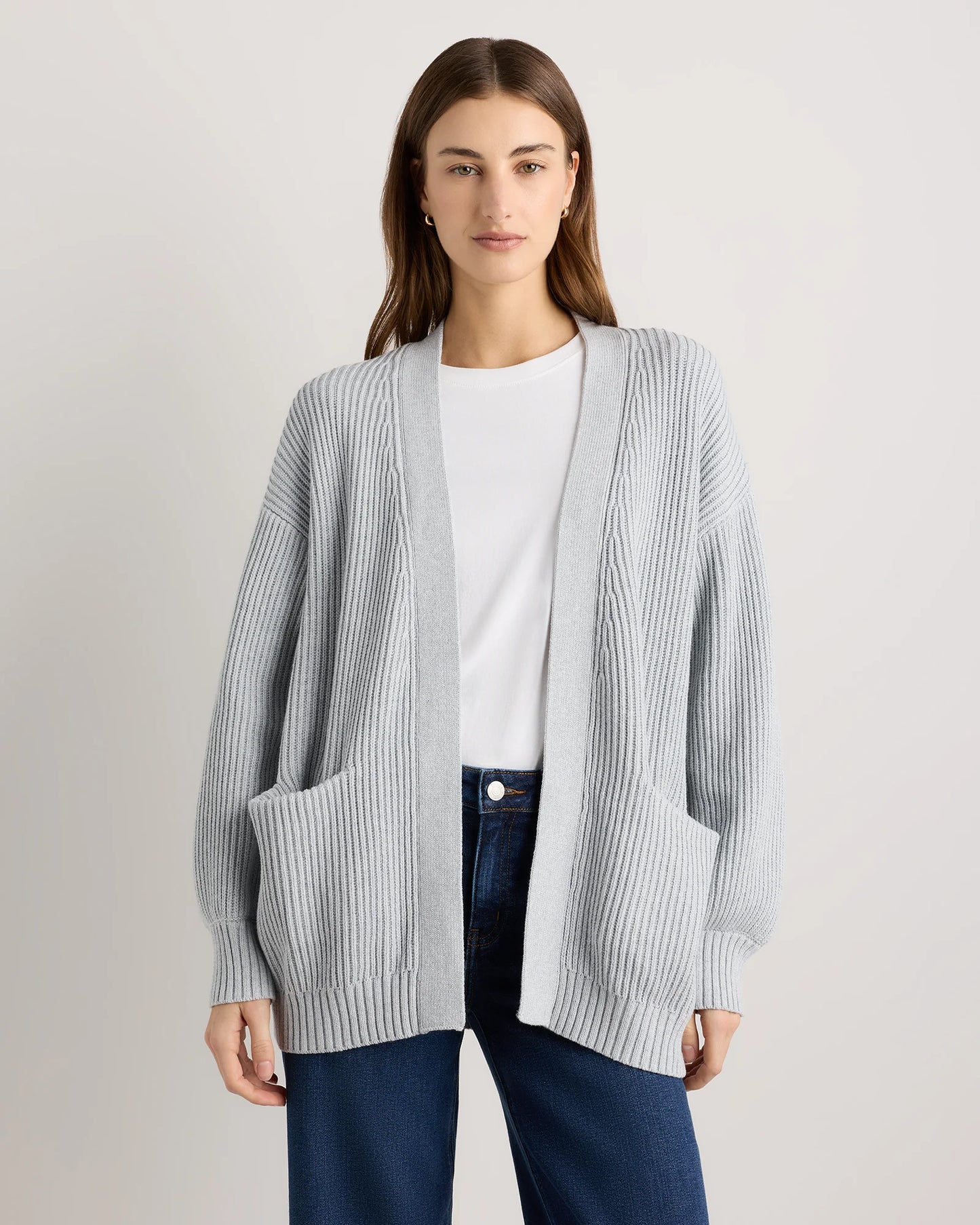 100% Organic Cotton Oversized Cardigan - XS / Camel