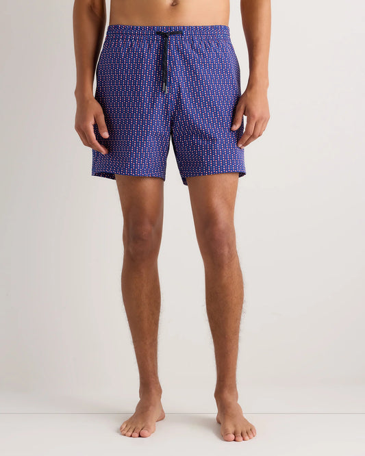 Italian Swim Trunks - 5.5" - XS / Navy Diamond Geo