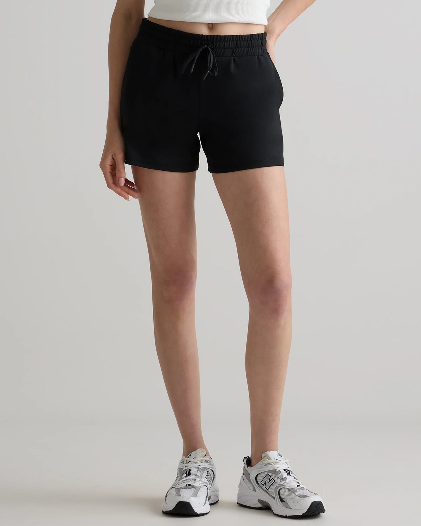 Flowknit Mid-Rise Shorts - XS / Heather Deep Navy