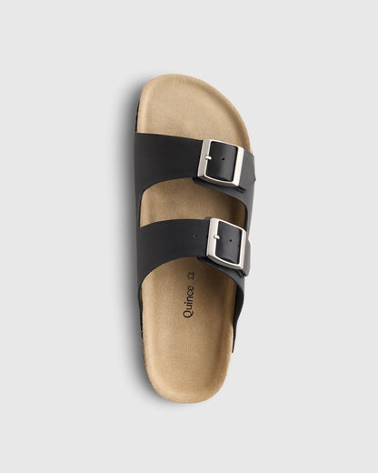 Nappa Leather Double Buckle Slide - 5 / Shell Pink