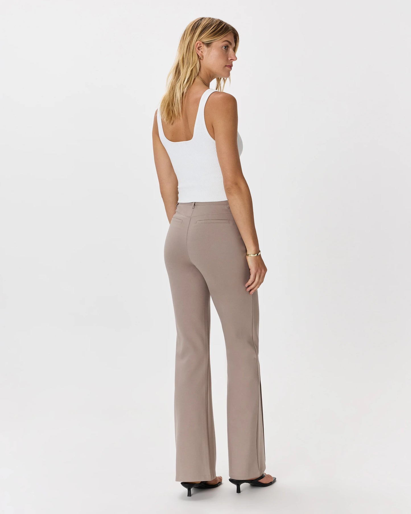 Ultra-Stretch Ponte Flare Leg Pants - XS / Espresso