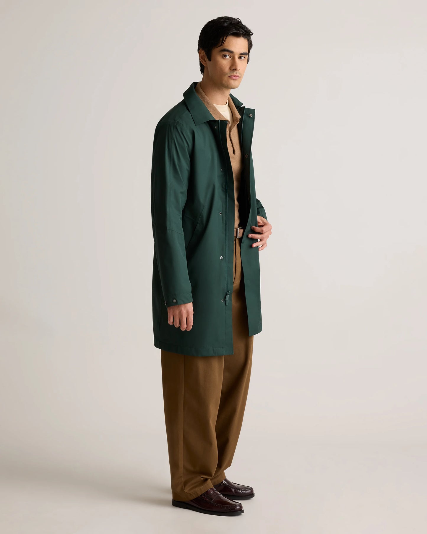 Weather Proof Long Rain Jacket - S / Storm Blue