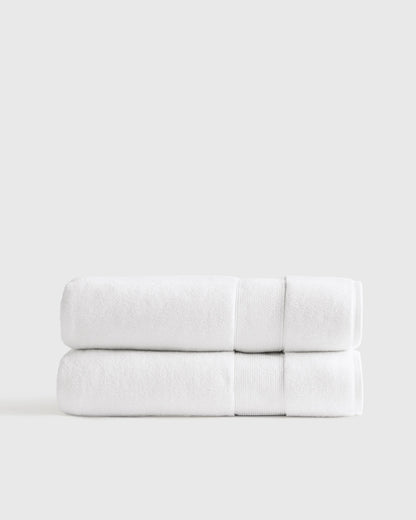Classic Organic Turkish Cotton Bath Sheet (Set of 2) - One Size / White