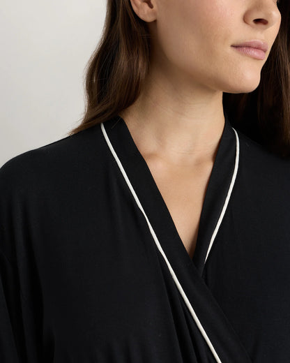 Bamboo Jersey Maternity Robe - XS / Deep Navy