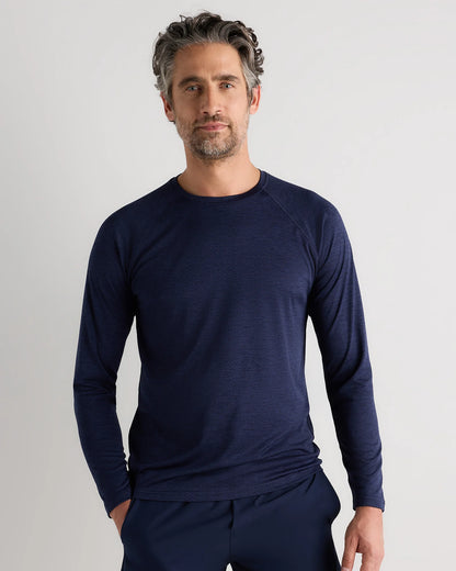 Mesh Performance Training Long Sleeve Tee - S / Heather Navy