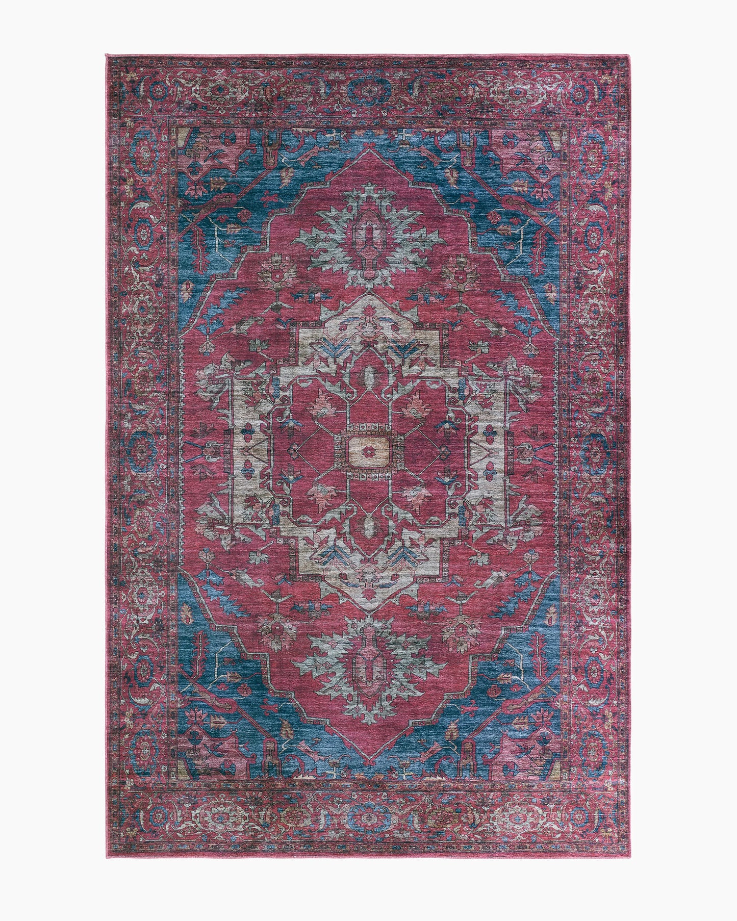 Ramona Performance Rug - 3'11" x 6' / Wine/Indigo