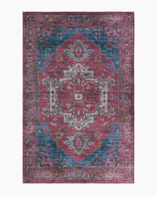Ramona Performance Rug - 3'11" x 6' / Wine/Indigo