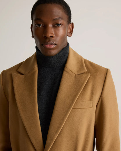 Italian Wool Belted Overcoat - S / Caramel