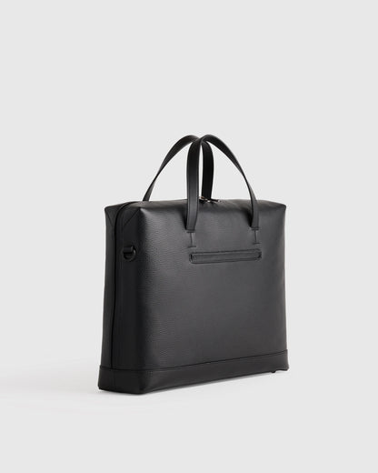 Excursion Italian Leather Slim Laptop Bag - One Size / Hickory