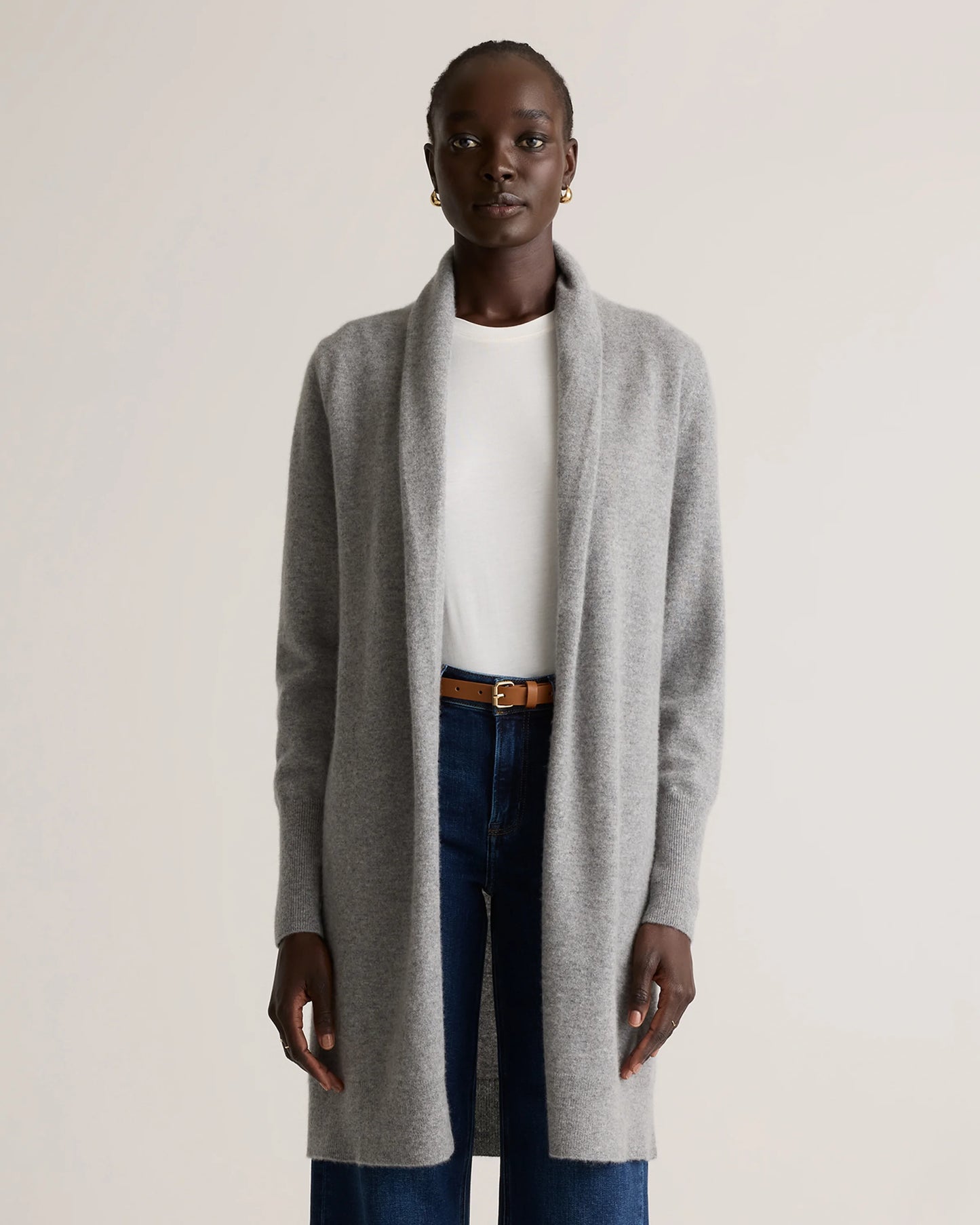 Mongolian Cashmere Duster Cardigan Sweater - XS / Oatmeal