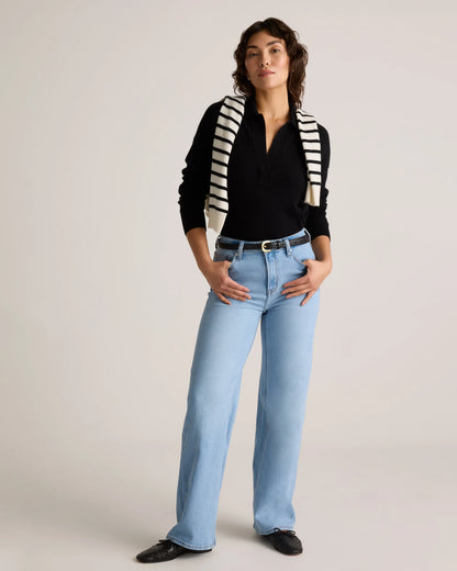 Bella Stretch Relaxed Straight Jeans - 24 / Atlantic Blue
