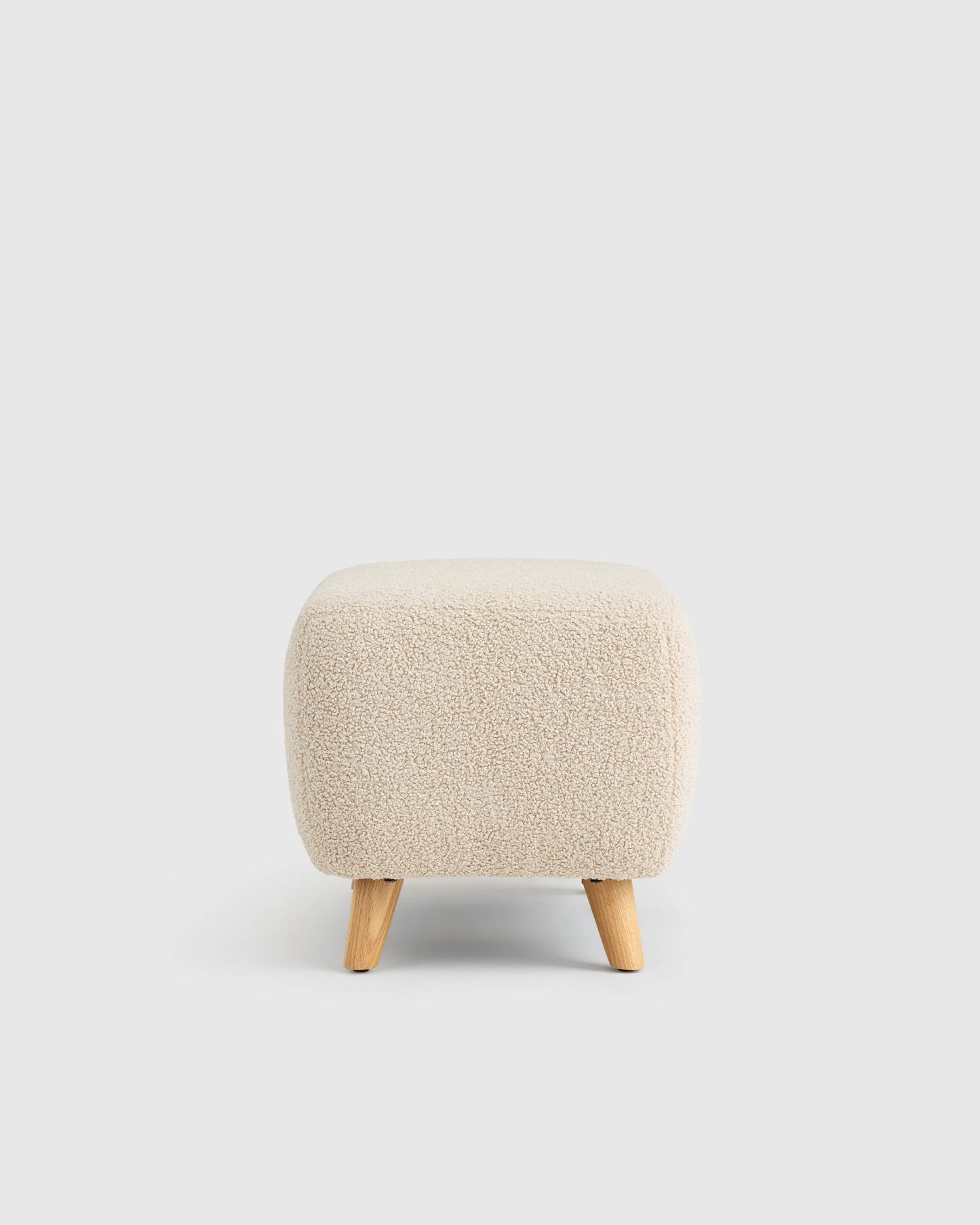 Teddy Boucle Petite Ottoman - One Size / Oatmeal