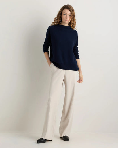 Mongolian Cashmere Funnel Neck Sweater - XS / Heather Grey