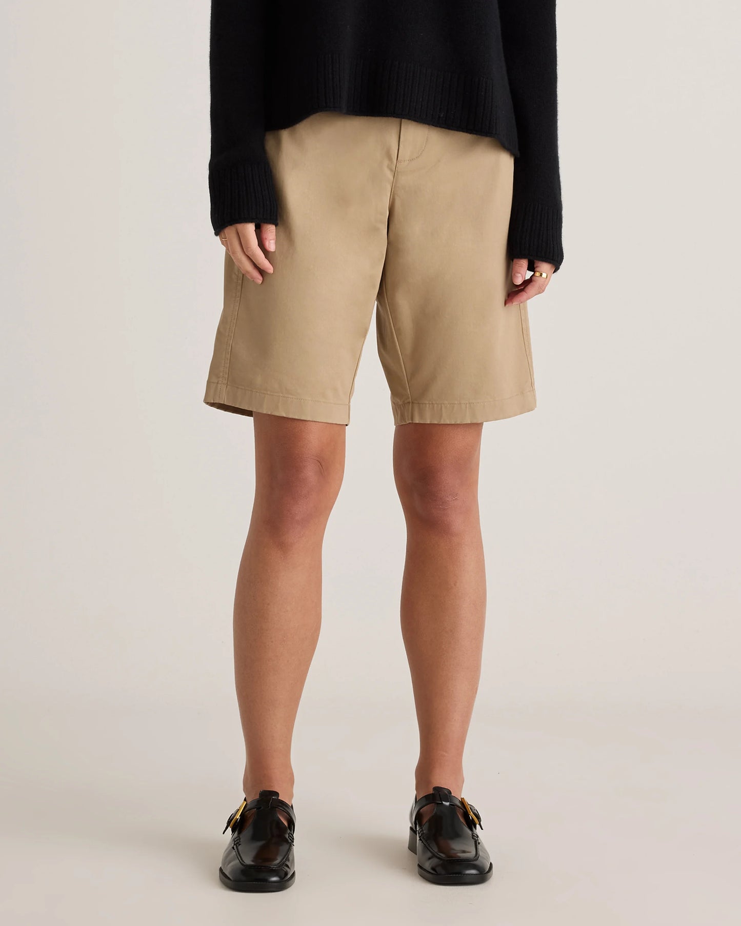 Organic Stretch Cotton Chino Bermuda Shorts - 0 / Bayberry Olive