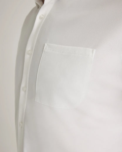 Commuter Stretch Pique Short Sleeve Button Down - S / Black