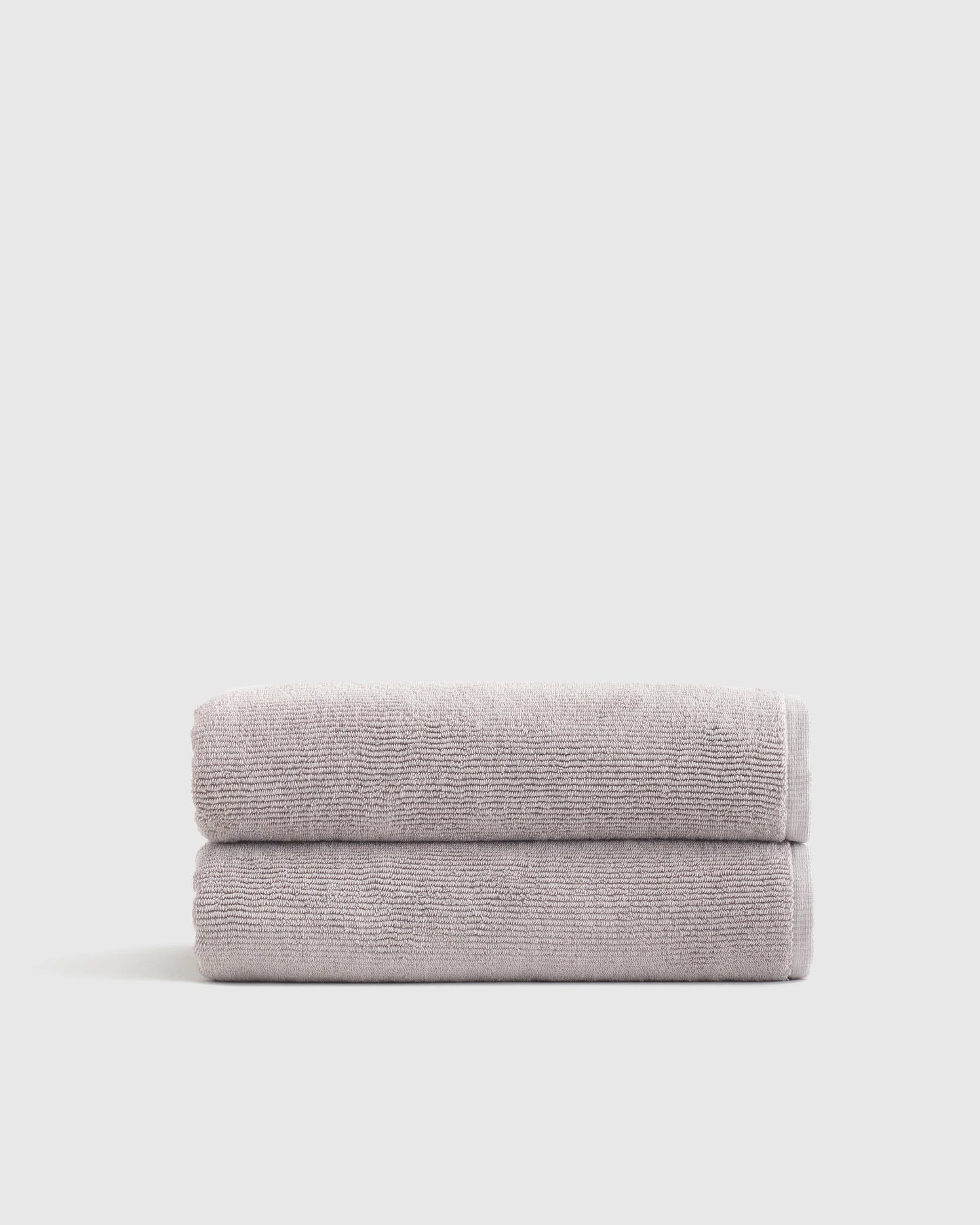 Turkish Ribbed Quick Dry Bath Towel (Set of 2) - One Size / Mineral