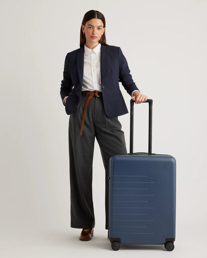 Expandable Medium Check-In Suitcase - One Size / Coastal Cobalt