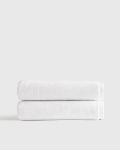 Plush Organic Turkish Cotton Bath Sheet (Set of 2) - One Size / White