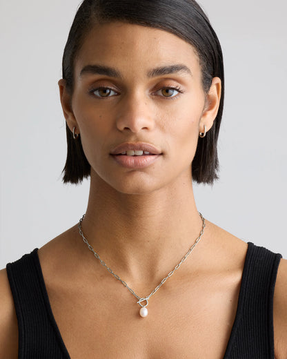 Freshwater Cultured Pearl Toggle Necklace - One Size / Gold Vermeil