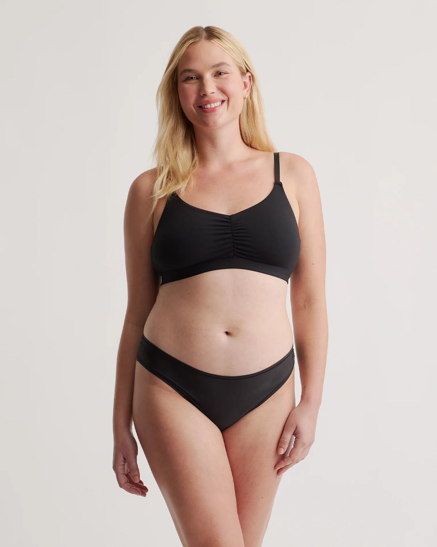 Micromodal Ruched Bralette (2-pack) - XS / Black