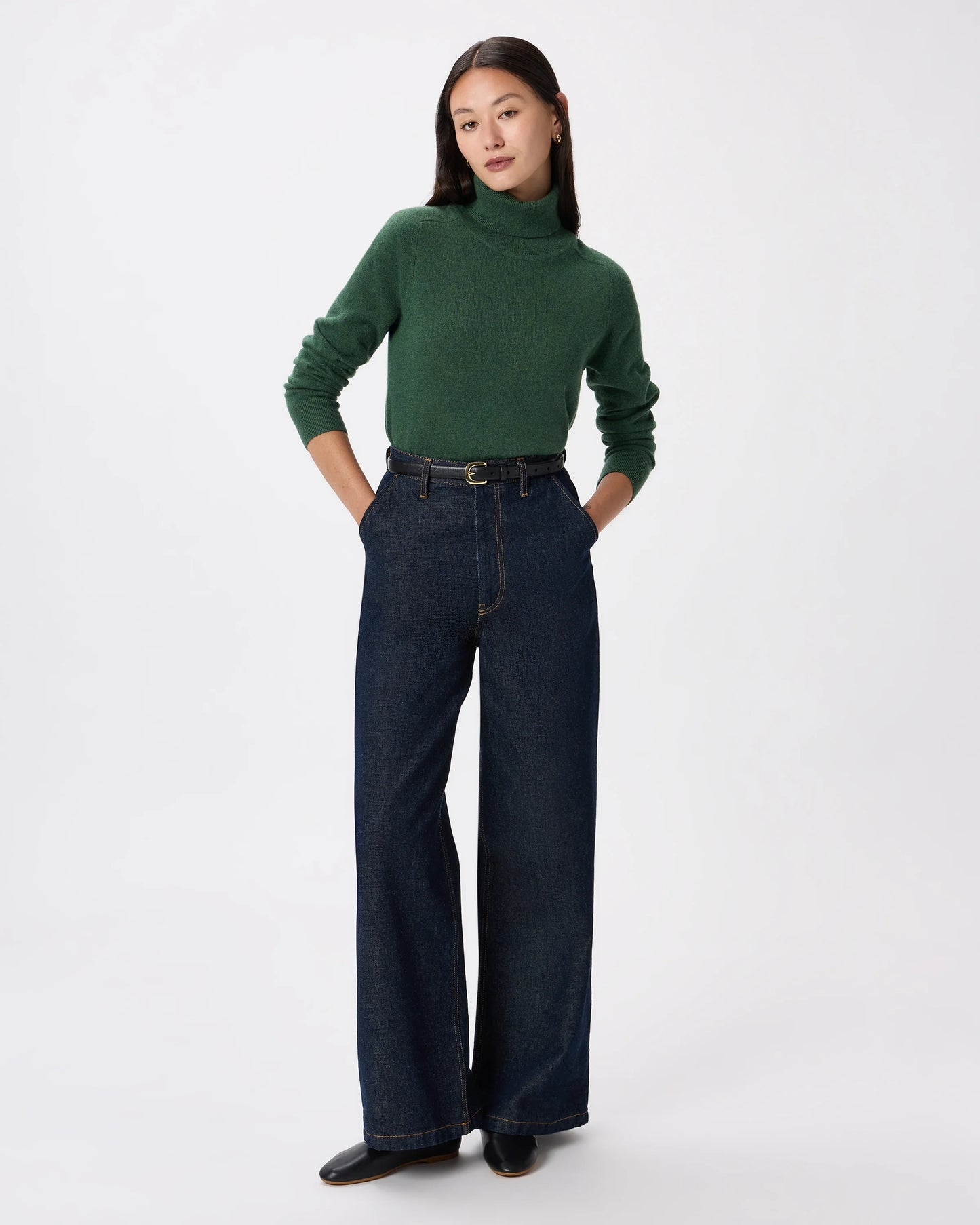 Mongolian Cashmere Turtleneck Sweater - XS / Heather Grey
