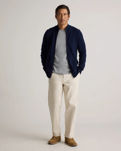 Mongolian Cashmere Full Zip Sweater - S / Teak