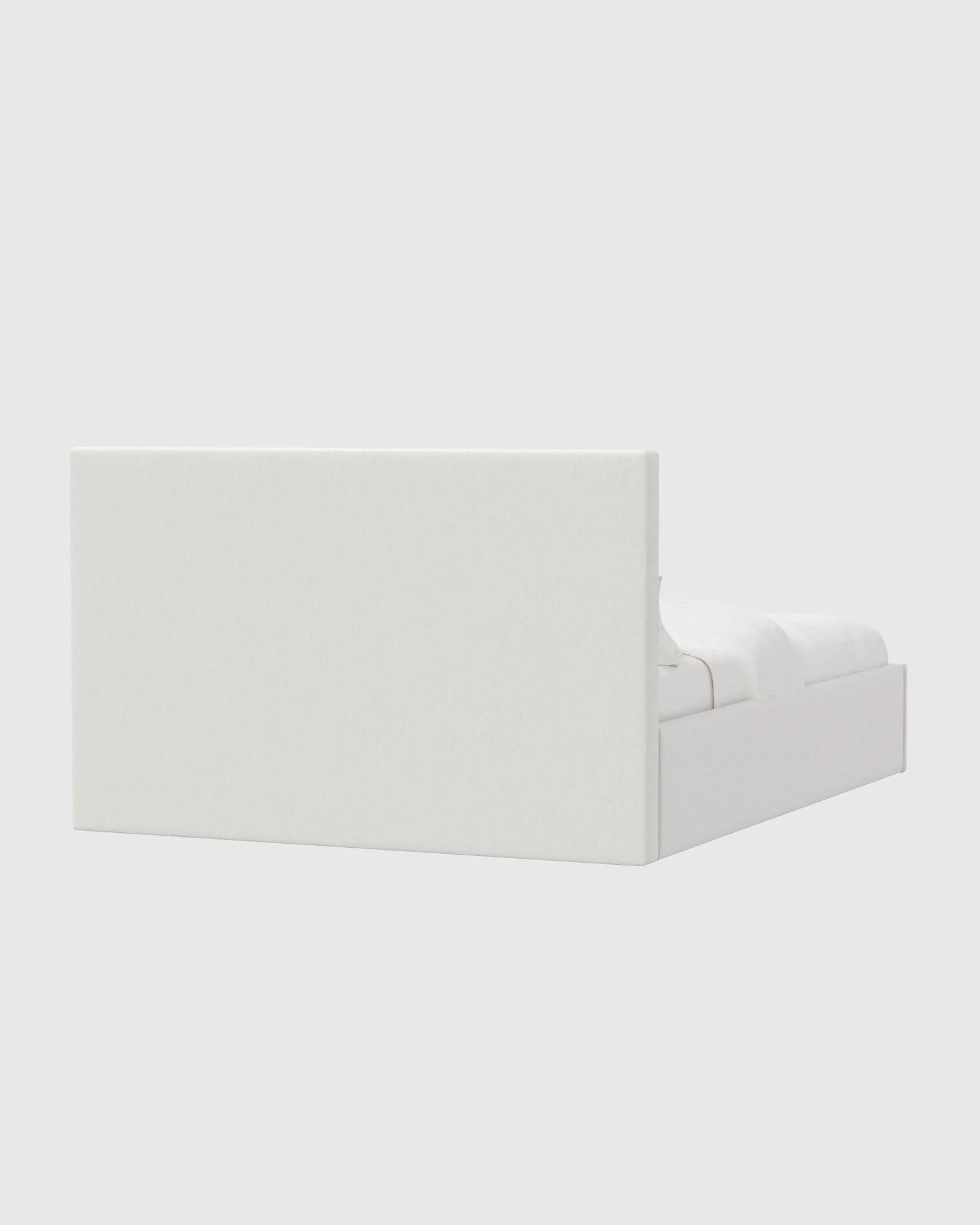 Square Bed in Performance Velvet - Full / Chocolate